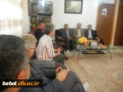 حضور معاون توسعه مدیریت و منابع دانشگاه فرهنگیان  و همکاران در دیدار با خانواده ی محترم همکار ایثارگر و جانباز آقای ابراهیم خیراله زاده