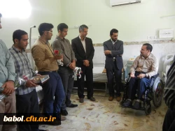 حضور مسئولین و دانشجویان در مرکز جانبازان