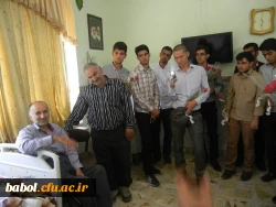 حضور مسئولین و دانشجویان در مرکز جانبازان