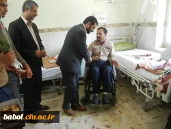 حضور مسئولین و دانشجویان در مرکز جانبازان