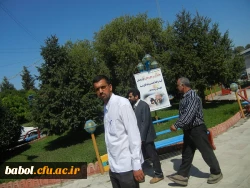 حضور مسئولین و دانشجویان در مرکز جانبازان