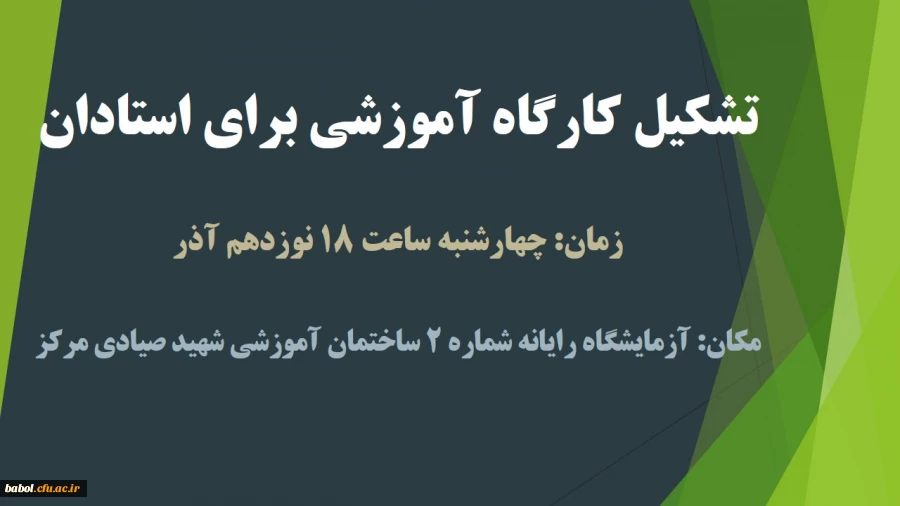کارگاه آموزشی برای استادان