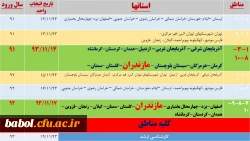 جدول زمانبندی انتخاب واحد
 نیمسال دوم سال تحصیلی 94-93
دانشجویان( پیوسته و ناپیوسته)مرکز