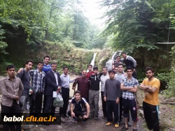 اردوی یک روزه دانشجویان  مرکز به منطقه زیبای بندپی (پنج آبشار) شهرستان بابل