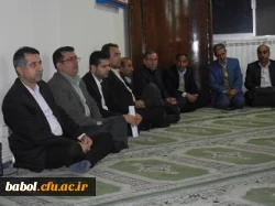 مراسم تودیع سرپرست قدیم  مرکز آقای دکتر لطفی و معارفه سرپرست جدید مرکز آقای دکتر علیمحمدی در بین استادان