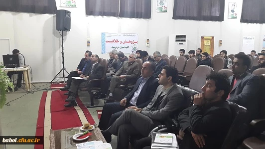 مراسم هفته پژوهش و تجلیل از پژوهشگران با حضور دکتر رضا خانبابایی فوق دکتری فیزیک