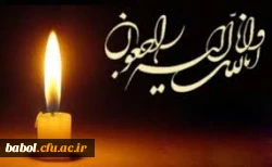 پیام تسلیت  فرزند دلبند و همسر گرامی استاد و همکار  محترم مرکز آقای حسینعلی  قربانی امیر