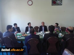 دعوت سرپرست مرکز آقای دکتر علی محمدی از مدیر اداره آموزش و پرورش شهرستان بابل آقای احمدی و دیدار وی از مرکز