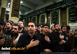 همزمان با دهه محرم عزاداری جمعی از دانشجویان و مسئولین مرکز شهید رجائی بابل در محضر رهبر معظم انقلاب در حسینیه امام خمینی 2