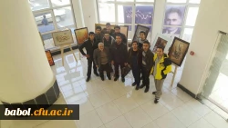 بازدیددانشجویان از نمایشگاه خوشنویسی استاد فرضی به مناسبت گرامی داشت زنده یاد نوشیروانی در گنجینه بابل