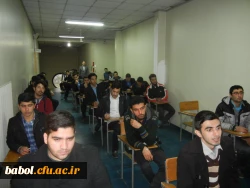 برگزاری امتحانات نیمسال اول تحصیلی 96-95 دانشجویان در طبقه دوم ساختمان آموزشی شهید صیادی مرکز