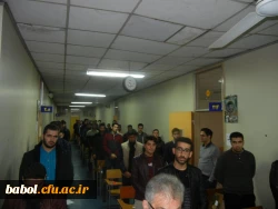 یک دقیقه سکوت  و قیام دانشجویان مرکز در جلسه امتحان به پاس شهدای آتش نشان حادثه پلاسکو