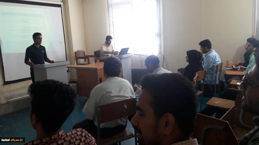 جلسه دفاع دانشجویان زبان و ادبیات فارسی درس کارورزی  در نیمسال دوم 96-95