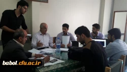 جلسه دفاع دانشجویان علوم تربیتی92 درس کارورزی  در نیمسال دوم 96-95