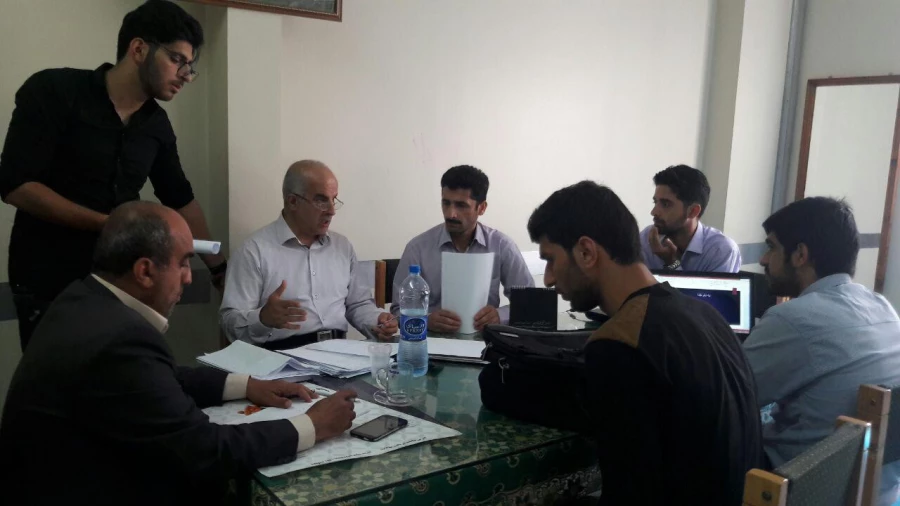 جلسه دفاع دانشجویان علوم تربیتی92 درس کارورزی  در نیمسال دوم 96-95