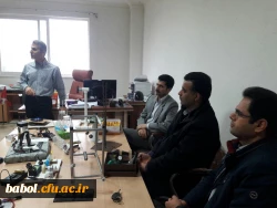 دیدارکارشناسان آموزش و پژوهش و اعضای انجمن های علمی دانشجویان با استاد پژوهشگر فوق دکتری فیزیک و عضوهیات علمی دانشگاه صنعتی نوشیروانی آقای دکتر رضا  خانبابایی