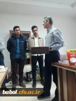 دیدارکارشناسان آموزش و پژوهش و اعضای انجمن های علمی دانشجویان با استاد پژوهشگر فوق دکتری فیزیک و عضوهیات علمی دانشگاه صنعتی نوشیروانی آقای دکتر رضا  خانبابایی