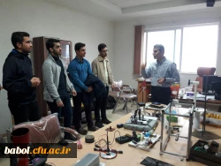 دیدارکارشناسان آموزش و پژوهش و اعضای انجمن های علمی دانشجویان با استاد پژوهشگر فوق دکتری فیزیک و عضوهیات علمی دانشگاه صنعتی نوشیروانی آقای دکتر رضا  خانبابایی
