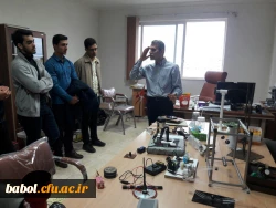دیدارکارشناسان آموزش و پژوهش و اعضای انجمن های علمی دانشجویان با استاد پژوهشگر فوق دکتری فیزیک و عضوهیات علمی دانشگاه صنعتی نوشیروانی آقای دکتر رضا  خانبابایی