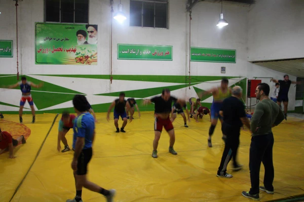 بازدید مسئولین مرکز از تمرینات آماده سازی دانشجو معلمان  در رشته کشتی