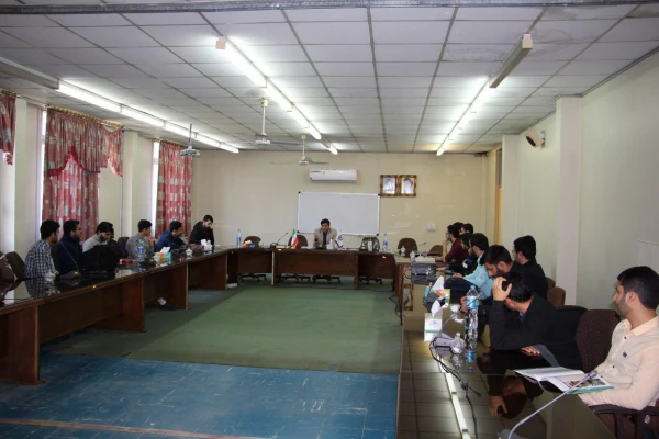 جلسه نماینده نظارت و ارزیابی کیفیت دانشگاه فرهنگیان آقای دکتر  نوری  با دانشجومعلمان مرکز