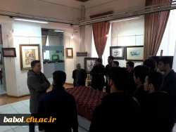 بازدید دانشجومعلمان مرکزاز نمایشگاه خوشنویسی سوگواره یاس بابل