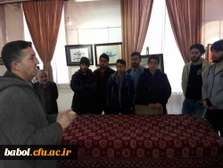 بازدید دانشجومعلمان مرکزاز نمایشگاه خوشنویسی سوگواره یاس بابل