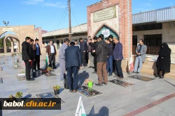 تجدید میثاق جمعی از مسئولین و دانشجو معلمان مرکز آموزش عالی شهید رجایی بابل با شهدا