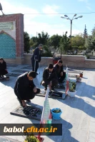 تجدید میثاق جمعی از مسئولین و دانشجو معلمان مرکز آموزش عالی شهید رجایی بابل با شهدا