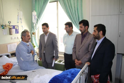 در آستانه عید غدیر وبه مناسبت  سالگرد ورود آزادگان سرافراز  صورت پذیرفت :
عیادت از  جناب اقای خیراله زاده جانباز و آزاده مرکز بابل